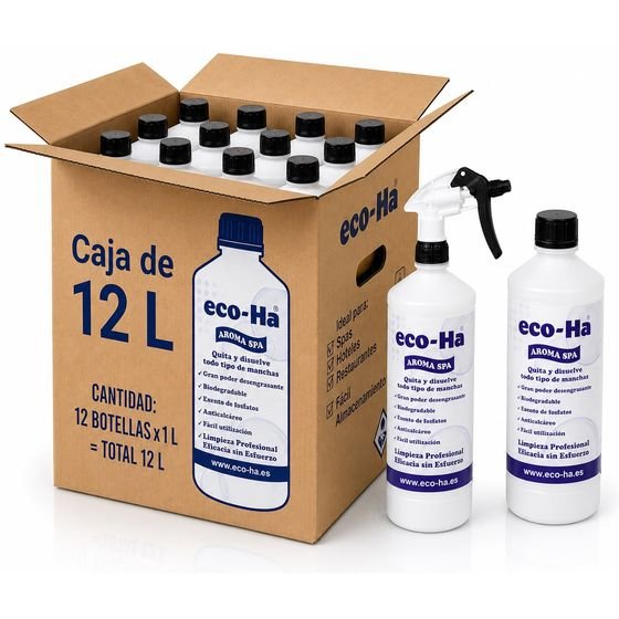 Caja de 12 botellas de 1 litro de eco-Ha concentrado