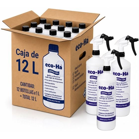 Caja de 12 botellas de 1 litro de eco-Ha concentrado