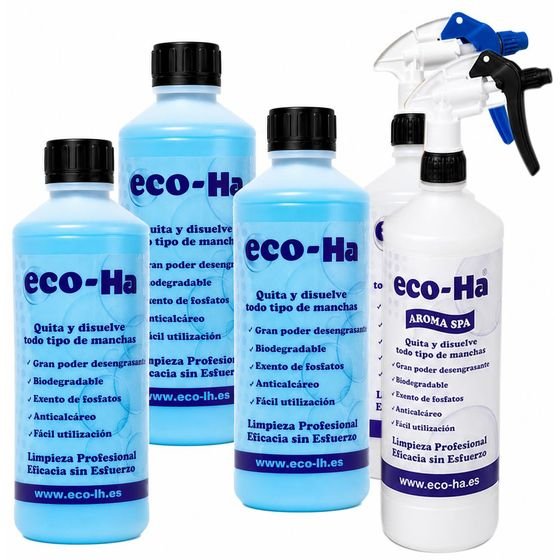 Tres botellas de eco-Ha SPA concentrado con vaporizador de regalo
